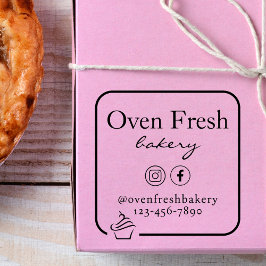 シンプルカップケーキビジネス名ベーカリー セルフインキングスタンプ