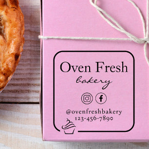 シンプルカップケーキビジネス名ベーカリー セルフインキングスタンプ