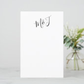 シンプルカップルイニシャルの結婚文房具 (スタンド正面)