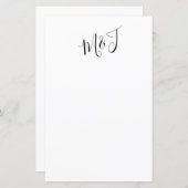 シンプルカップルイニシャルの結婚文房具 (正面/裏面)