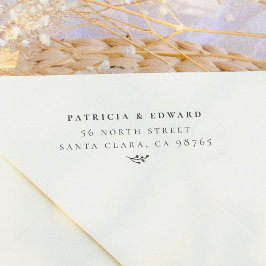 シンプルカップルネーム&スパ素朴グ差出人住所 セルフインキングスタンプ