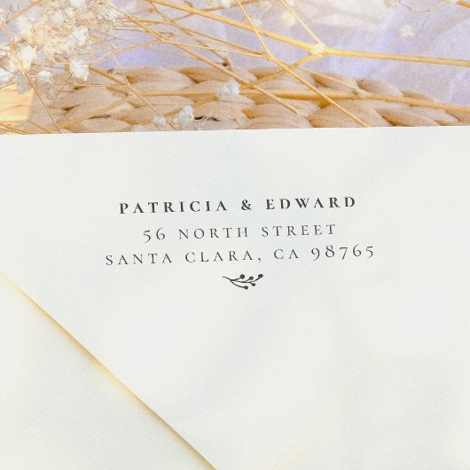 シンプルカップルネーム&スパ素朴グ差出人住所 セルフインキングスタンプ