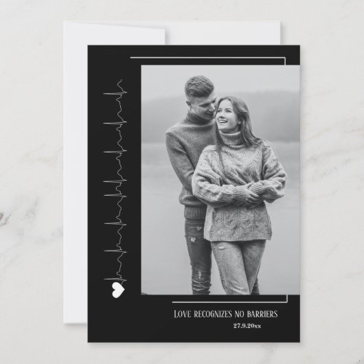 シンプルカップル写真ホリデーカード シーズンカード (正面)