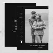 シンプルカップル写真ホリデーカード シーズンカード (正面/裏面)