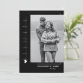 シンプルカップル写真ホリデーカード シーズンカード (スタンド正面)