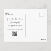 シンプルカップル写真モダン日付の保存 ポストカード (裏面)