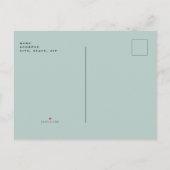 シンプルカップル写真Seaooam日付を保存 インビテーションポストカード (裏面)