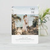 シンプルカップル写真Seaooam Rounded Save the Date セーブザデート (スタンド正面)
