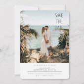 シンプルカップル写真Seaooam Rounded Save the Date セーブザデート (正面)