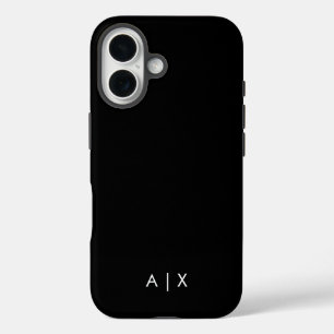 シンプルカップル名モノグラムの iPhone 16ケース