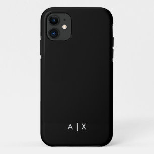 シンプルカップル名モノグラムの iPhone 11 ケース
