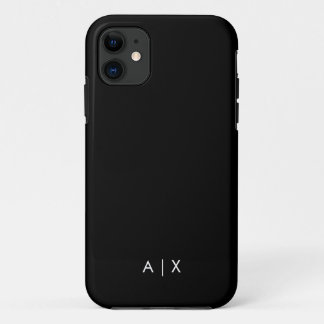 シンプルカップル名モノグラムの iPhone 11 ケース