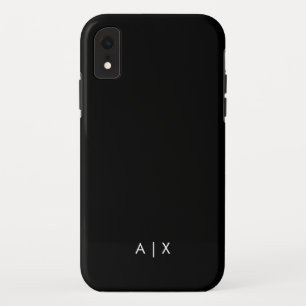 シンプルカップル名モノグラムの iPhone XRケース