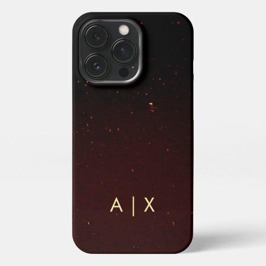 シンプルカップル名モノグラムの iPhoneケース (裏面)