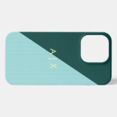 シンプルカップル名モノグラムの iPhoneケース (裏面横)