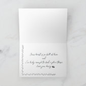 シンプルカップル2写真折り畳みホリデーカード カード (内部)