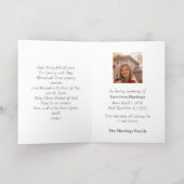 シンプルカトリック葬儀記念祈りの言葉カード 箔グリーティングカード (内側レイダウン)