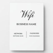 シンプルカフェWifiパスワード フォトプラーク (正面)