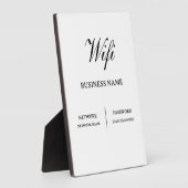 シンプルカフェWifiパスワード フォトプラーク (側面)
