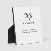 シンプルカフェWifiパスワード フォトプラーク (正面)