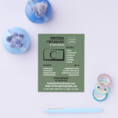 シンプルカメラアイコン、写真家、写真撮影の採用 チラシ (シングル)