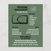 シンプルカメラアイコン、写真家、写真撮影の採用 チラシ (正面)