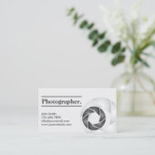 シンプルカメラシャッター写真撮影名刺 名刺 (スタンド正面)