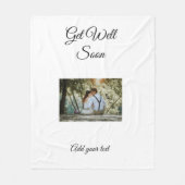 シンプルカラフルが早く治る フリースブランケット (正面)