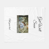 シンプルカラフルが早く治る フリースブランケット (正面(横))