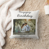 シンプルカラフルのミニマルハッピーバースデーにphを追加 クッション (ブランケット)