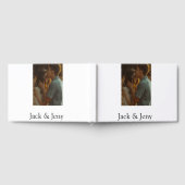 シンプルカラフルの追加ミニマル名写真文字の顧客 ゲストブック (全面)