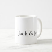 シンプルカラフルの追加ミニマル名写真文字の顧客 コーヒーマグカップ (正面右)