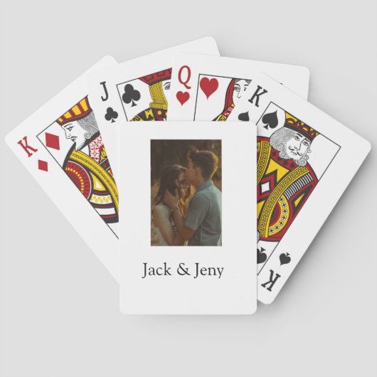 シンプルカラフルの追加ミニマル名写真文字の顧客 トランプ (裏面)