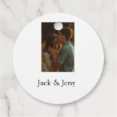 シンプルカラフルの追加ミニマル名写真文字の顧客 フェイバータグ (裏面)