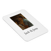 シンプルカラフルの追加ミニマル名写真文字の顧客 マグネット (右側)