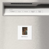 シンプルカラフルの追加ミニマル名写真文字の顧客 マグネット (インサイチュ (食洗機))