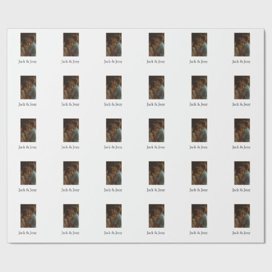 シンプルカラフルの追加ミニマル名写真文字の顧客 ラッピングペーパー (フラット)