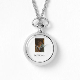 シンプルカラフルの追加ミニマル名写真文字の顧客 腕時計