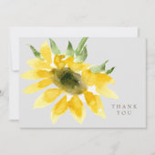 シンプルカラフルひまわり葬儀 サンキューカード (正面)