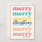 シンプルカラフルエレガントオレンジメリー シーズンカード (正面)