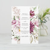 シンプルカラフルエレガントフローラ結婚s 招待状 (スタンド正面)