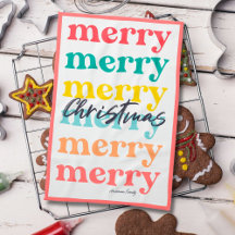 シンプルカラフルエレガント赤い白メリークリスマス