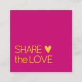 シンプルカラフルエレガント金ゴールドハート紹介カード 紹介カード (正面)