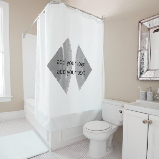 シンプルカラフルカスタムブルー輝きグリッタースロー シャワーカーテン (インサイチュ)