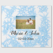 シンプルカラフルカスタムブルー輝きグリッタースロー ラッピングペーパー (フラット)