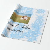 シンプルカラフルカスタムブルー輝きグリッタースロー ラッピングペーパー (アンロールド)