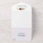 シンプルカラフルクラシックフローラ結婚s オールインワン招待状 (外側)