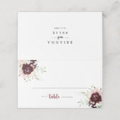 シンプルカラフルクラシックフローラ結婚s プレイスカード (外部開封)