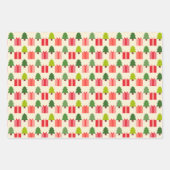 シンプルカラフルクリスマス幾何学的ラッピング紙 ラッピングペーパーシート (正面)