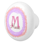 シンプルカラフルグリッター輝き付加名モノグラム  セラミックノブ (右)